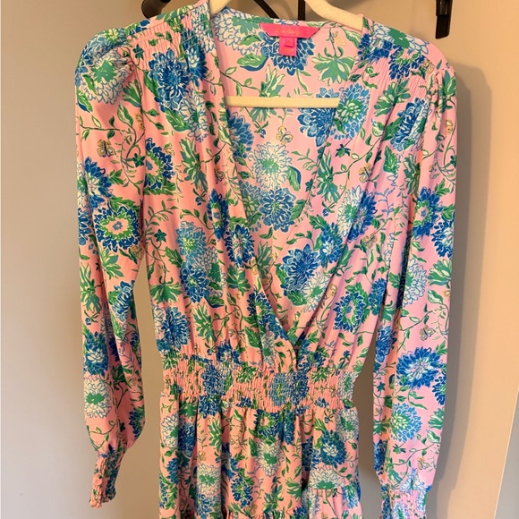 Lilly Pulitzer Dresses & Skirts - Lilly Pulitzer Pink and Blue Floral Mini Dress